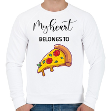 PRINTFASHION Szeretlek Pizza - Férfi pulóver - Fehér női pulóver, kardigán