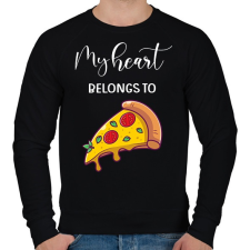 PRINTFASHION Szeretlek Pizza - Férfi pulóver - Fekete női pulóver, kardigán