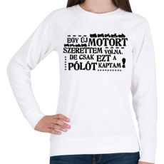 PRINTFASHION SZERETTEM VOLNA - Női pulóver - Fehér