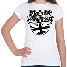 PRINTFASHION Szex, drog és rock and roll - Női póló - Fehér női póló
