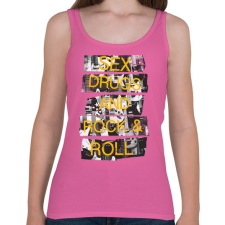 PRINTFASHION Szex, drog és rock&roll - Női atléta - Rózsaszín női trikó