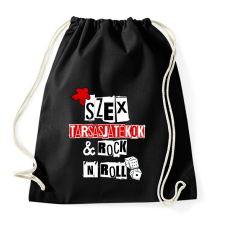 PRINTFASHION Szex, Társasjátékok & Rock 'n' Roll - Sportzsák, Tornazsák - Fekete tornazsák