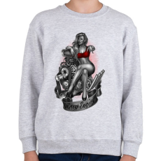 PRINTFASHION Szexi autómotor - Gyerek pulóver - Sport szürke