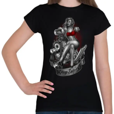 PRINTFASHION Szexi autómotor - Női póló - Fekete