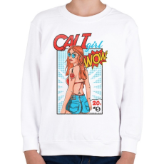 PRINTFASHION Szexi csaj - Gyerek pulóver - Fehér