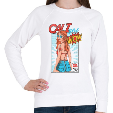 PRINTFASHION Szexi csaj - Női pulóver - Fehér