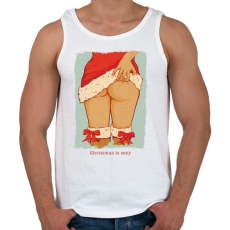 PRINTFASHION Szexi Karácsony - Férfi atléta - Fehér