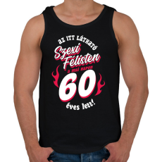 PRINTFASHION Szexi Szülinapos Félisten sötétre 60 - Férfi atléta - Fekete