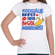 PRINTFASHION Szexuális napot tartok - Női póló - Fehér