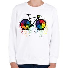 PRINTFASHION Színes bicikli - Gyerek pulóver - Fehér gyerek pulóver, kardigán
