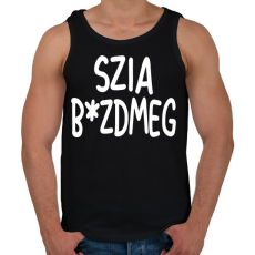 PRINTFASHION Szia b*zdmeg - Férfi atléta - Fekete