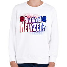 PRINTFASHION Szia bátyus! Helyzet? - Gyerek pulóver - Fehér gyerek pulóver, kardigán