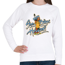 PRINTFASHION Szia bátyus - Női pulóver - Fehér női pulóver, kardigán