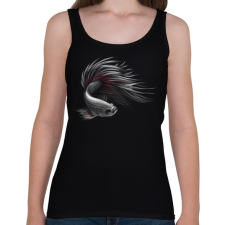 PRINTFASHION Sziámi harcoshal portré - Női atléta - Fekete női trikó