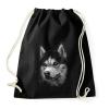 PRINTFASHION Szibériai husky - Sportzsák, Tornazsák - Fekete