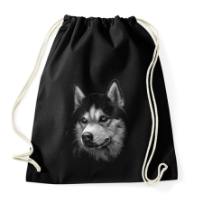 PRINTFASHION Szibériai husky - Sportzsák, Tornazsák - Fekete tornazsák