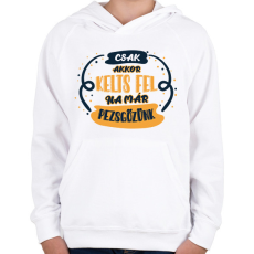 PRINTFASHION Szilveszterezés - pezsgő - Gyerek kapucnis pulóver - Fehér