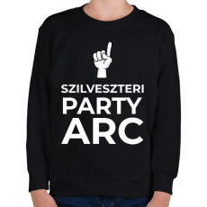 PRINTFASHION SZILVESZTERI PARTY ARC - Gyerek pulóver - Fekete