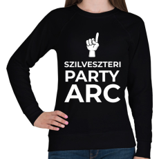 PRINTFASHION SZILVESZTERI PARTY ARC - Női pulóver - Fekete