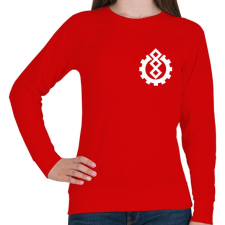 PRINTFASHION Szimbólum - Női pulóver - Piros női pulóver, kardigán