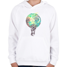 PRINTFASHION színek - Gyerek kapucnis pulóver - Fehér