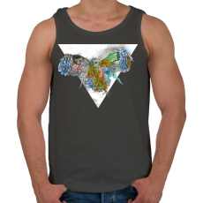 PRINTFASHION Színes bagoly - Férfi atléta - Sötétszürke