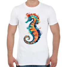 PRINTFASHION Színes csikóhal - Férfi póló - Fehér férfi póló