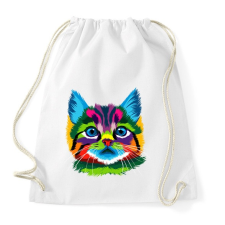 PRINTFASHION Színes kiscica - Sportzsák, Tornazsák - Fehér tornazsák