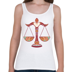 PRINTFASHION Színes Mérleg horoszkóp - Női atléta - Fehér