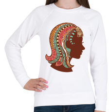 PRINTFASHION Színes Szűz horoszkóp - Női pulóver - Fehér