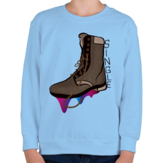 PRINTFASHION Szingli - Gyerek pulóver - Világoskék