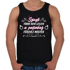 PRINTFASHION Szingli többé nem leszek - Férfi atléta - Fekete