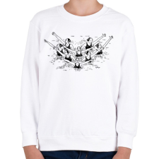 PRINTFASHION Szinkronúszók - Gyerek pulóver - Fehér gyerek pulóver, kardigán