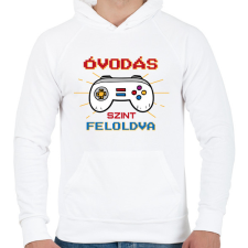 PRINTFASHION Szint feloldva - Férfi kapucnis pulóver - Fehér férfi pulóver, kardigán