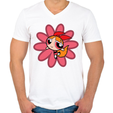 PRINTFASHION Sziporka - Férfi V-nyakú póló - Fehér