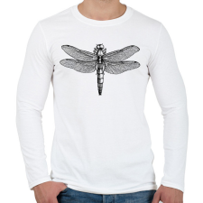 PRINTFASHION Szitakötő - Férfi hosszú ujjú póló - Fehér férfi póló