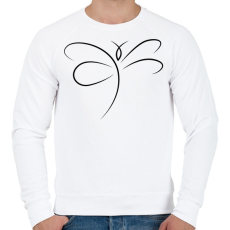 PRINTFASHION Szitakötő - Férfi pulóver - Fehér