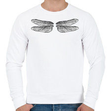 PRINTFASHION Szitakötőszárny (fekete-fehér) - Férfi pulóver - Fehér férfi pulóver, kardigán