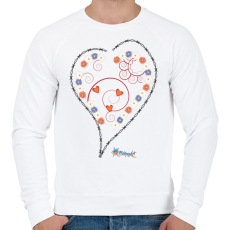 PRINTFASHION Sziv1 - Férfi pulóver - Fehér