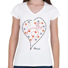 PRINTFASHION Sziv1 - Női V-nyakú póló - Fehér