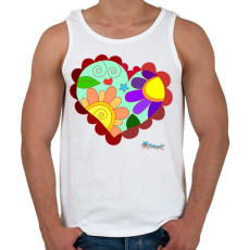 PRINTFASHION Sziv3 - Férfi atléta - Fehér