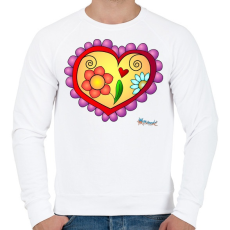 PRINTFASHION Sziv5 - Férfi pulóver - Fehér