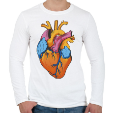 PRINTFASHION Szív - Férfi hosszú ujjú póló - Fehér