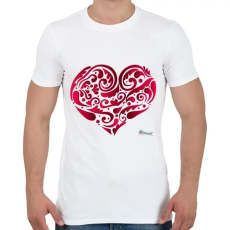 PRINTFASHION Szív - Férfi póló - Fehér