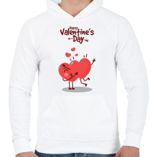 PRINTFASHION Szív küldi szívnek - Férfi kapucnis pulóver - Fehér