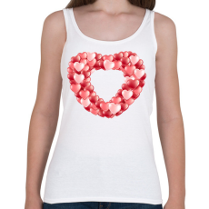 PRINTFASHION Szív - Női atléta - Fehér