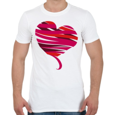 PRINTFASHION Szív szalag - Férfi póló - Fehér