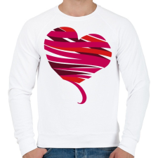 PRINTFASHION Szív szalag - Férfi pulóver - Fehér férfi pulóver, kardigán