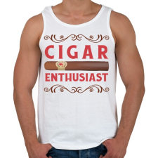 PRINTFASHION Szivar rajongó - Kubai szivar - Férfi atléta - Fehér atléta, trikó