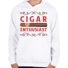 PRINTFASHION Szivar rajongó - Kubai szivar - Gyerek kapucnis pulóver - Fehér gyerek pulóver, kardigán